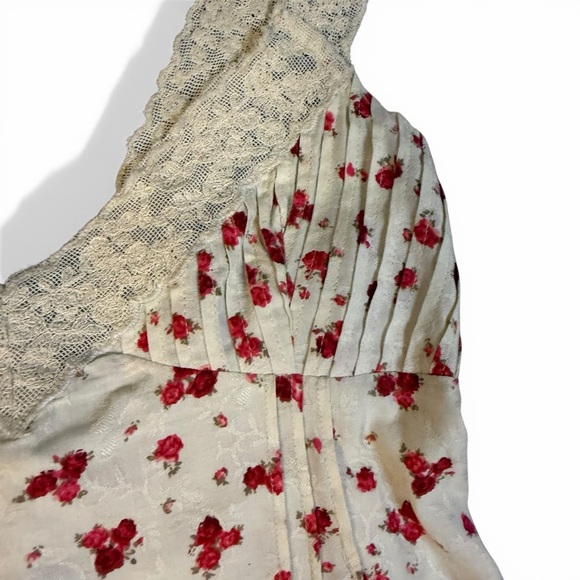 BDG Cream Slip Dress with Red Floral Print - Picture 5 of 6